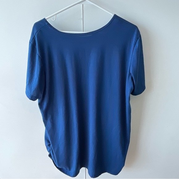 Snowman Christmas snow globe print maternity tee shirt T shirt top - Picture 5 of 6